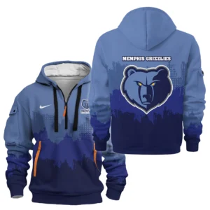 Athletic Half-Zip Hoodie, Team-Style Logo Print Hoodie Gift For Football Fans HVN1094