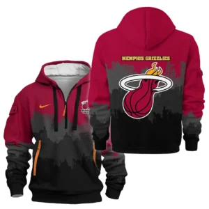 Casual Sports Hoodie Half Zipper, Modern Logo Detail Printing HVN1094
