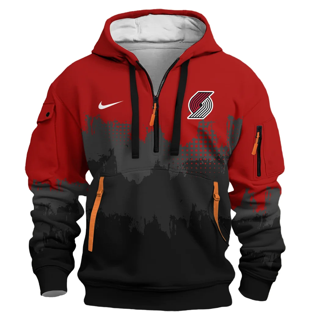 Fan Gift Hoodie Half Zipper, Sports-Inspired Logo Design HVN1094 - Image 2