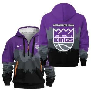 Casual Sports Hoodie Half Zipper, Modern Logo Detail Printing HVN1094