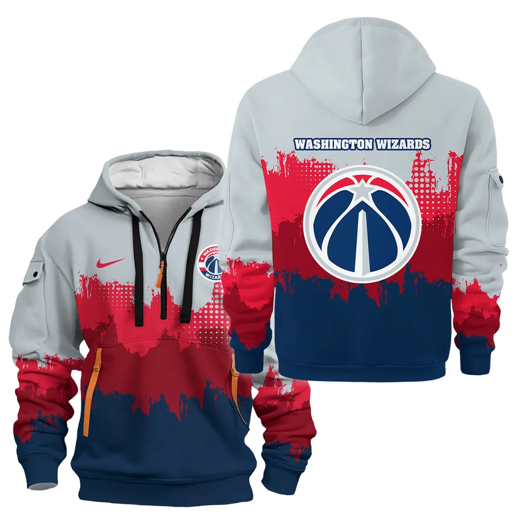 Everyday Hoodie Half Zipper, Athletic-Inspired Logo HVN1094