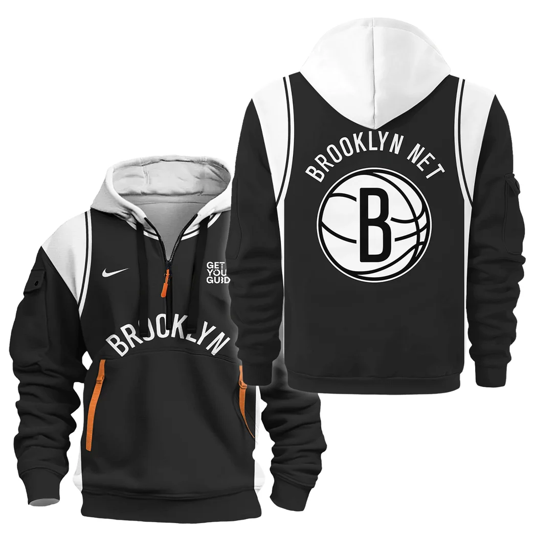 Urban Streetwear Hoodie, Half-Zip with Exclusive Logo HVN1095