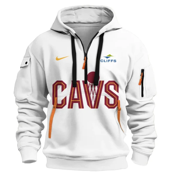 Everyday Hoodie Half Zipper, Athletic-Inspired Logo HVN1095 - Image 2