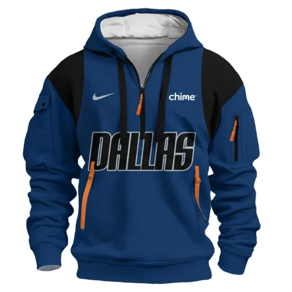 Outdoor Half-Zip Hoodie, Team Spirit Logo Design HVN1095 - Image 2