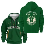 Athletic Half-Zip Hoodie, Team-Style Logo Print Hoodie Gift For Football Fans HVN1095