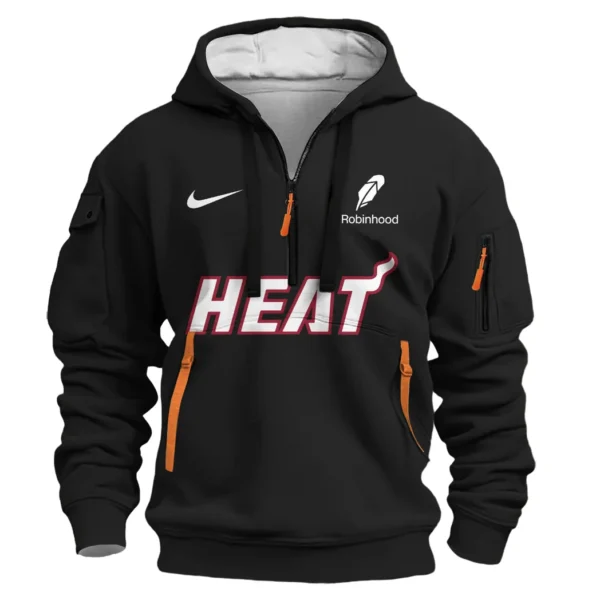 Casual Sports Hoodie Half Zipper, Modern Logo Detail Printing HVN1095 - Image 2