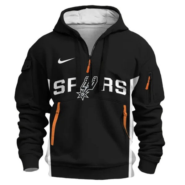 Everyday Hoodie Half Zipper, Athletic-Inspired Logo HVN1095 - Image 2
