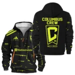 Street-Style Hoodie Half Zipper, Modern Sports Logo HVN1096