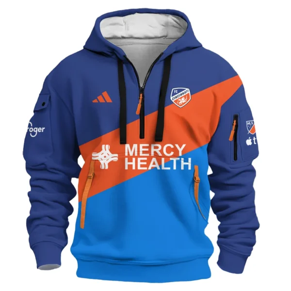 Fan Gift Hoodie Half Zipper, Sports-Inspired Logo Design HVN1096 - Image 2