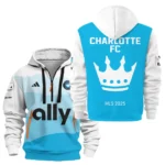 Athletic Half-Zip Hoodie, Team-Style Logo Print Hoodie Gift For Football Fans HVN1096