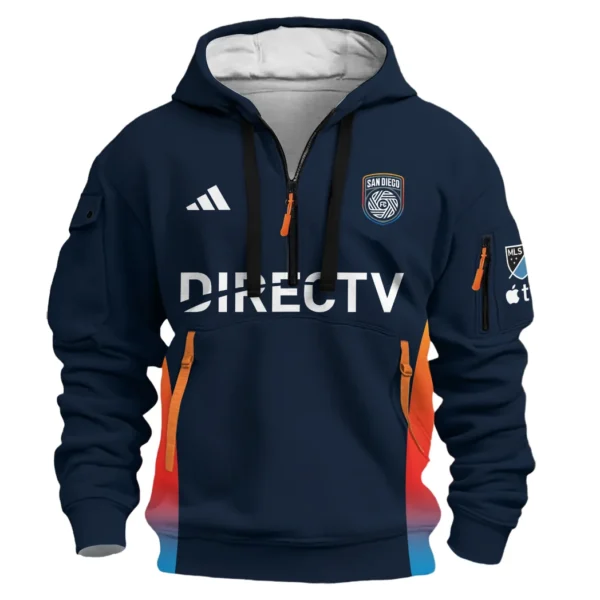 Training Hoodie Half Zipper, Fan-Friendly Logo Design HVN1096 - Image 2
