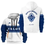 Everyday Hoodie Half Zipper, Athletic-Inspired Logo HVN1096