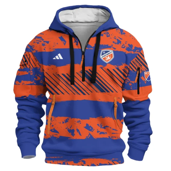 Fan Gift Hoodie Half Zipper, Sports-Inspired Logo Design HVN1097 - Image 2