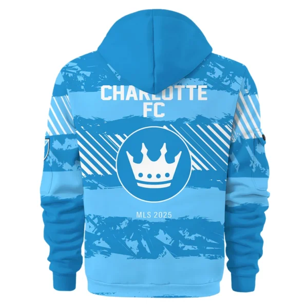 Athletic Half-Zip Hoodie, Team-Style Logo Print Hoodie Gift For Football Fans HVN1097 - Image 3