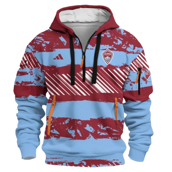 Casual Sports Hoodie Half Zipper, Modern Logo Detail Printing HVN1097 - Image 2