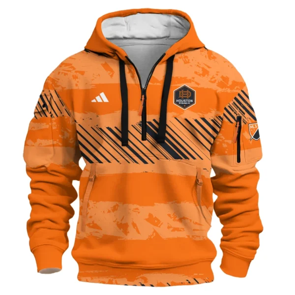 Everyday Hoodie Half Zipper, Athletic-Inspired Logo HVN1097 - Image 2