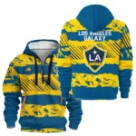 Street-Style Hoodie Half Zipper, Modern Sports Logo HVN1097
