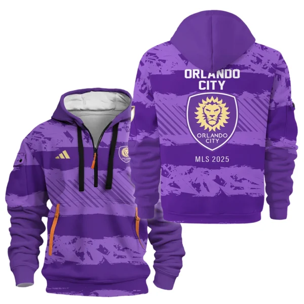 Everyday Hoodie Half Zipper, Athletic-Inspired Logo HVN1097