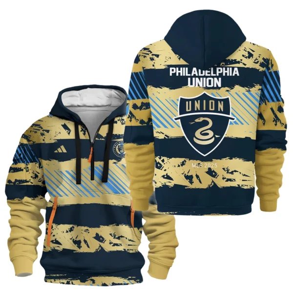 Lightweight Sports Hoodie Half Zipper, Unique Logo Print HVN1097