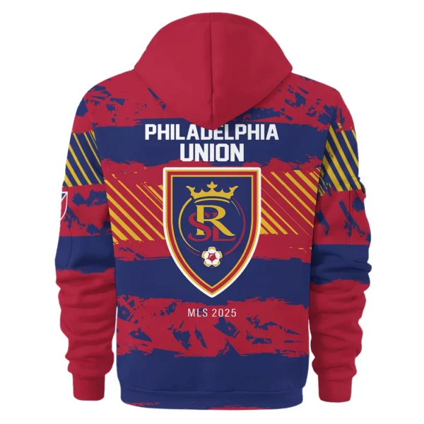 Street-Style Hoodie Half Zipper, Modern Sports Logo HVN1097 - Image 3
