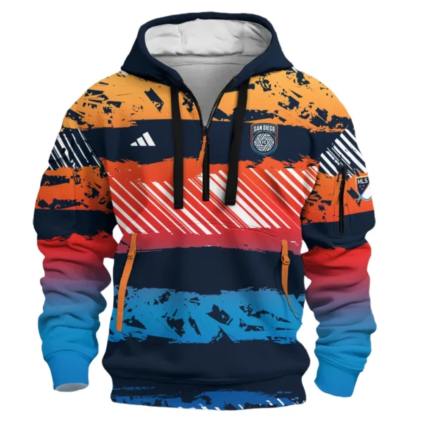 Training Hoodie Half Zipper, Fan-Friendly Logo Design HVN1097 - Image 2