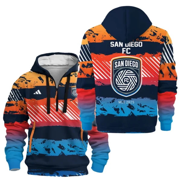 Training Hoodie Half Zipper, Fan-Friendly Logo Design HVN1097