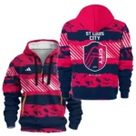 Casual Sports Hoodie Half Zipper, Modern Logo Detail Printing HVN1097