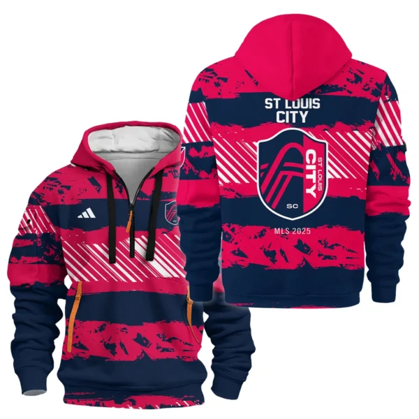 Casual Sports Hoodie Half Zipper, Modern Logo Detail Printing HVN1097