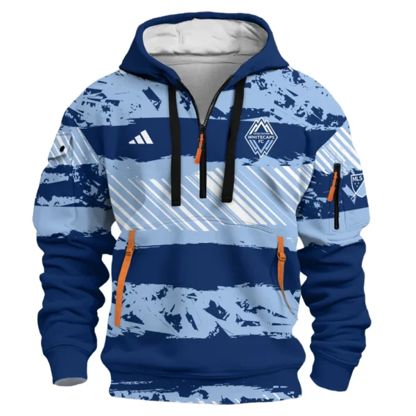Everyday Hoodie Half Zipper, Athletic-Inspired Logo HVN1097 - Image 2