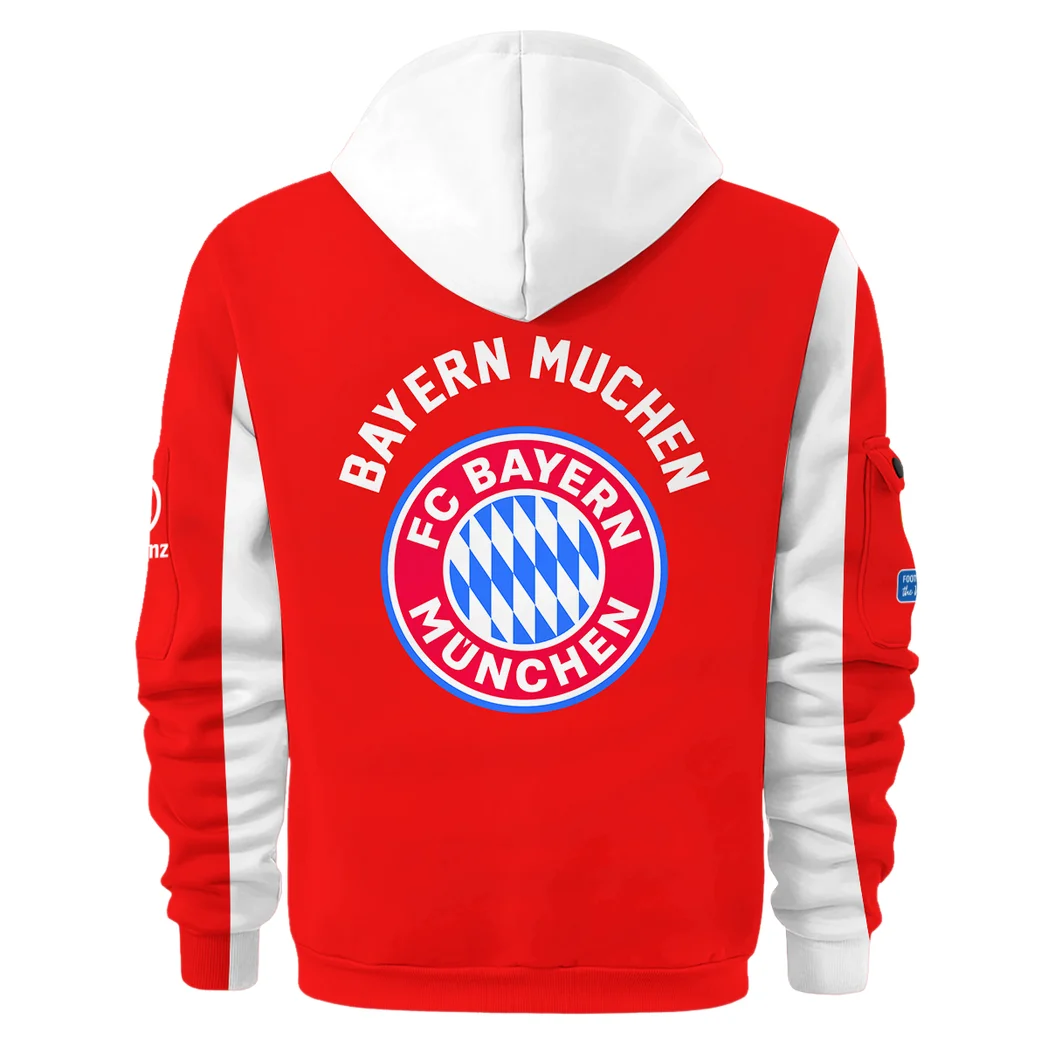 Athletic Half-Zip Hoodie, Team-Style Logo Print Hoodie Gift For Football Fans HVN1099 - Image 3