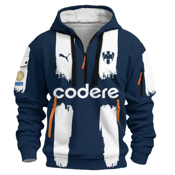 Lightweight Sports Hoodie Half Zipper, Unique Logo Print HVN1099 - Image 2