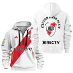 Athletic Half-Zip Hoodie, Team-Style Logo Print Hoodie Gift For Football Fans HVN1099