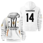 Lightweight Sports Hoodie Half Zipper, Unique Logo Print HVN1100