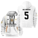 Casual Sports Hoodie Half Zipper, Modern Logo Detail Printing HVN1100