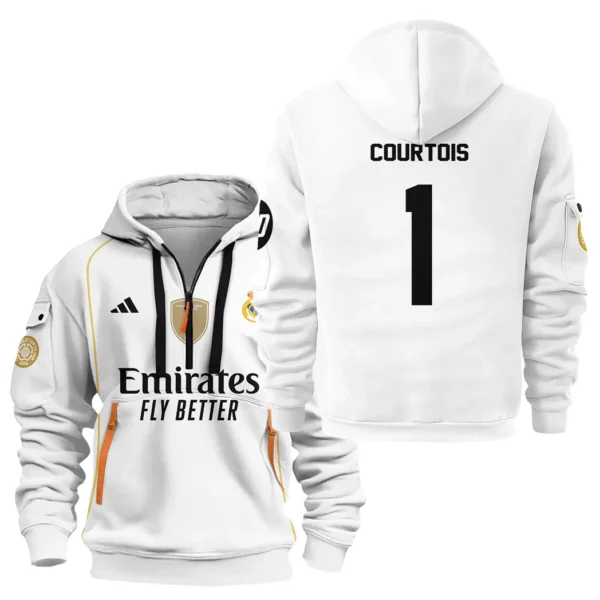 Outdoor Half-Zip Hoodie, Team Spirit Logo Design HVN1100