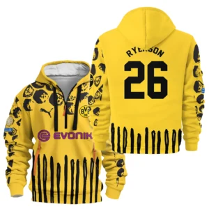 Urban Streetwear Hoodie, Half-Zip with Exclusive Logo HVN1101