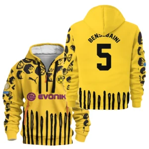 Lightweight Sports Hoodie Half Zipper, Unique Logo Print HVN1101