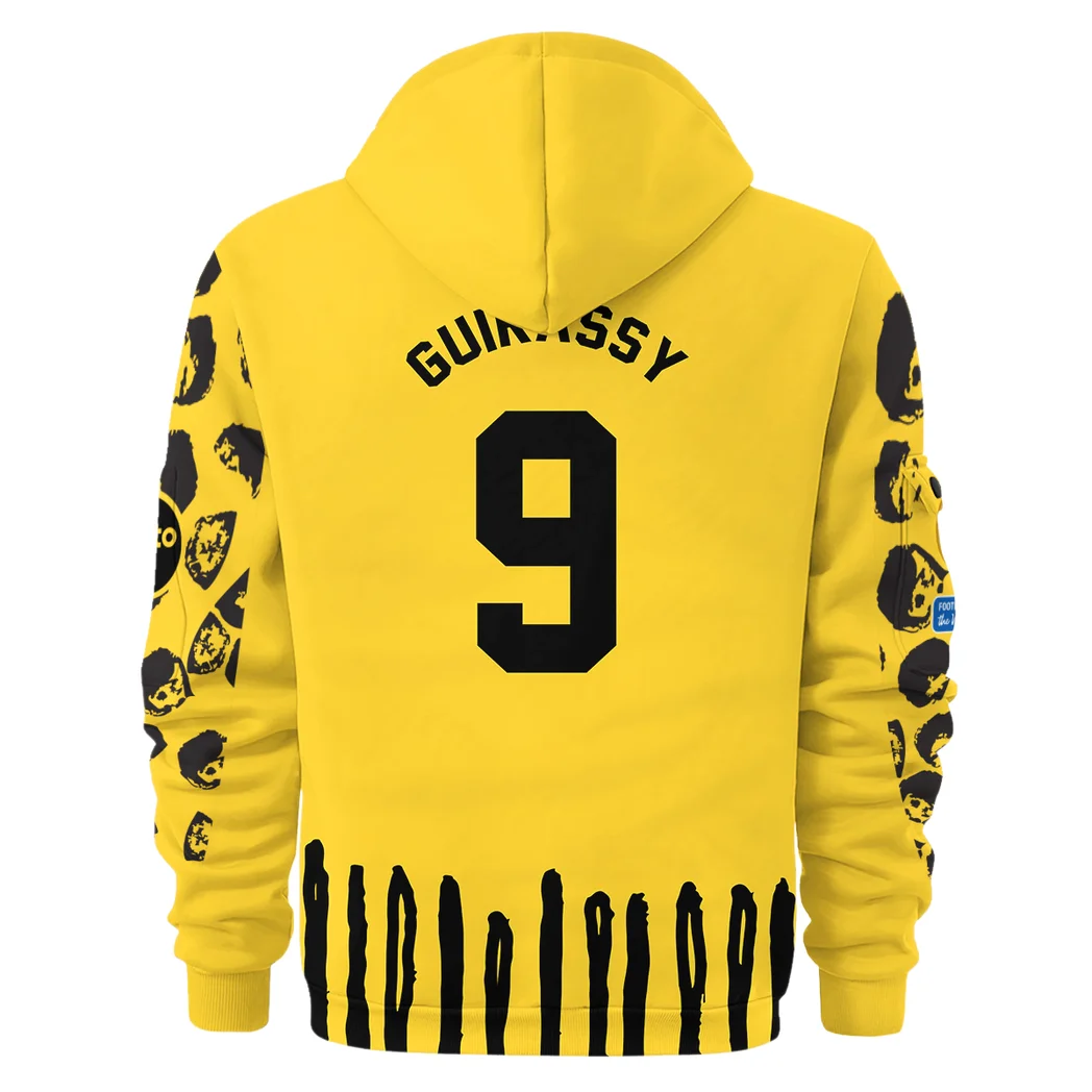 Street-Style Hoodie Half Zipper, Modern Sports Logo HVN1101 - Image 3