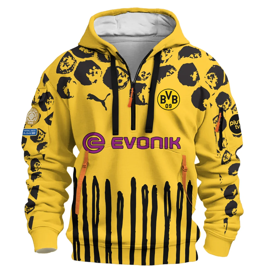 Training Hoodie Half Zipper, Fan-Friendly Logo Design HVN1101 - Image 2