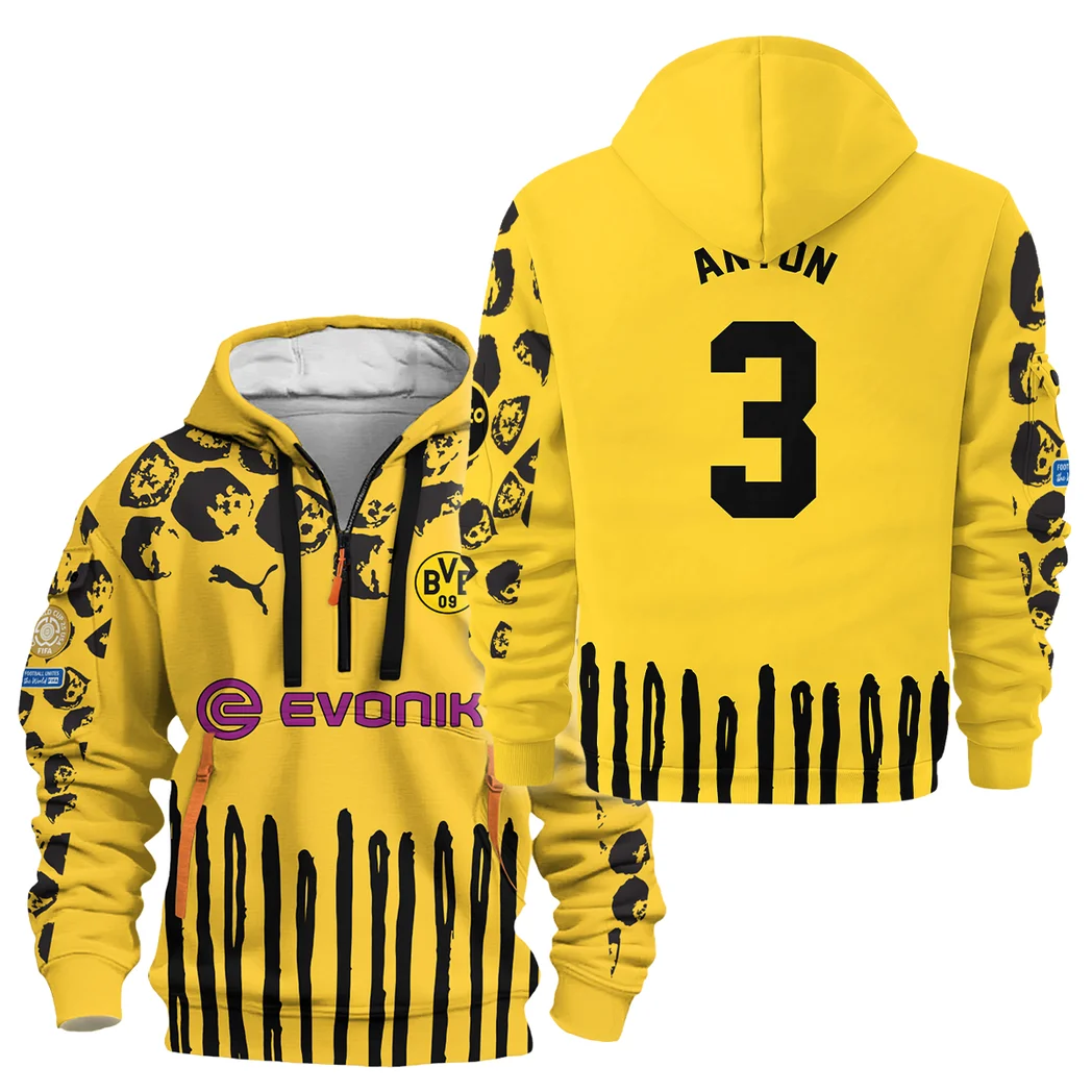 Training Hoodie Half Zipper, Fan-Friendly Logo Design HVN1101