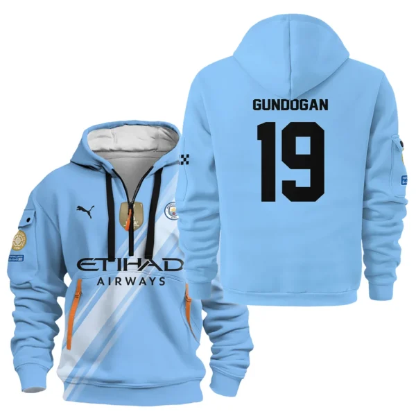 Urban Streetwear Hoodie, Half-Zip with Exclusive Logo HVN1102