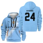 Everyday Hoodie Half Zipper, Athletic-Inspired Logo HVN1102