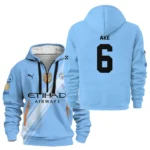 Lightweight Sports Hoodie Half Zipper, Unique Logo Print HVN1102