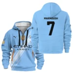 Street-Style Hoodie Half Zipper, Modern Sports Logo HVN1102