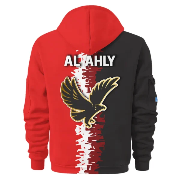 Athletic Half-Zip Hoodie, Team-Style Logo Print Hoodie Gift For Football Fans HVN1103 - Image 3