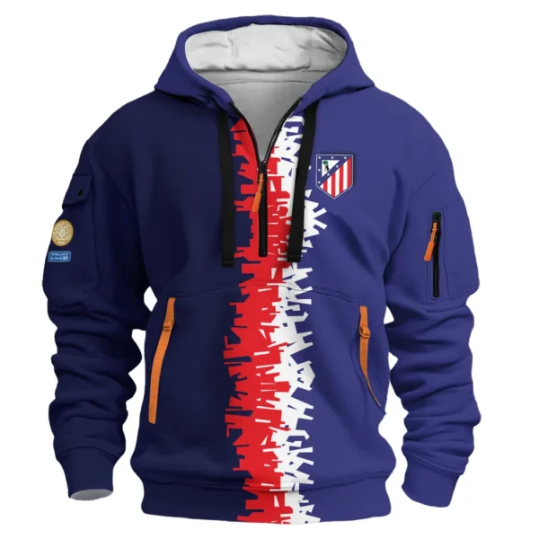 Everyday Hoodie Half Zipper, Athletic-Inspired Logo HVN1103 - Image 2