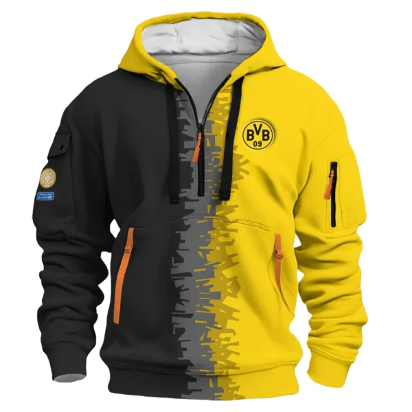 Outdoor Half-Zip Hoodie, Team Spirit Logo Design HVN1103 - Image 2
