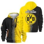 Outdoor Half-Zip Hoodie, Team Spirit Logo Design HVN1103