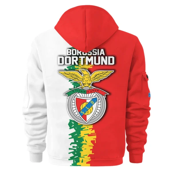 Lightweight Sports Hoodie Half Zipper, Unique Logo Print HVN1103 - Image 3