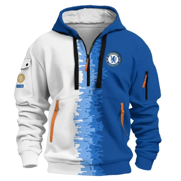 Casual Sports Hoodie Half Zipper, Modern Logo Detail Printing HVN1103 - Image 2